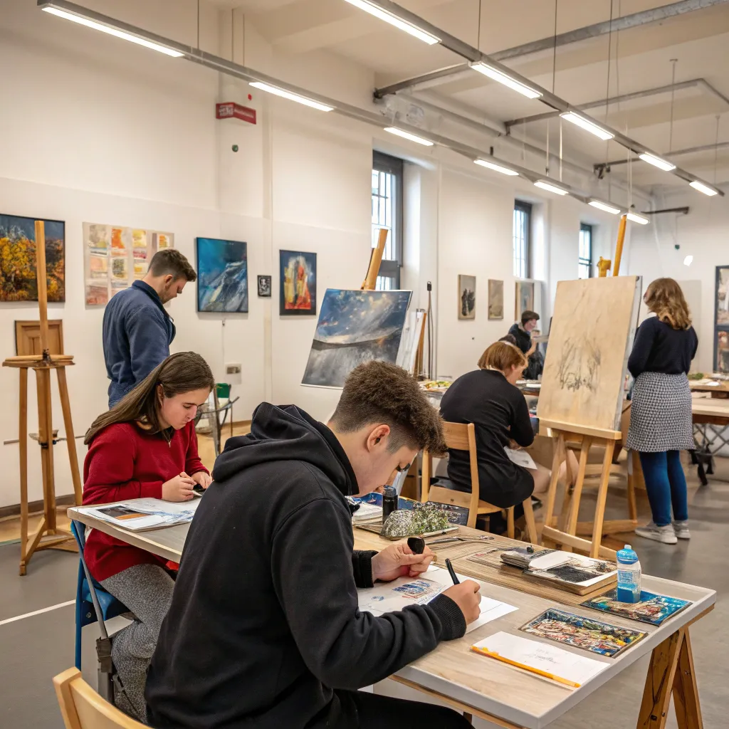 A professional art class in session at PRIMALTRACE